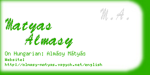 matyas almasy business card